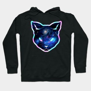 Memorizing iridescent milky way space cat Hoodie